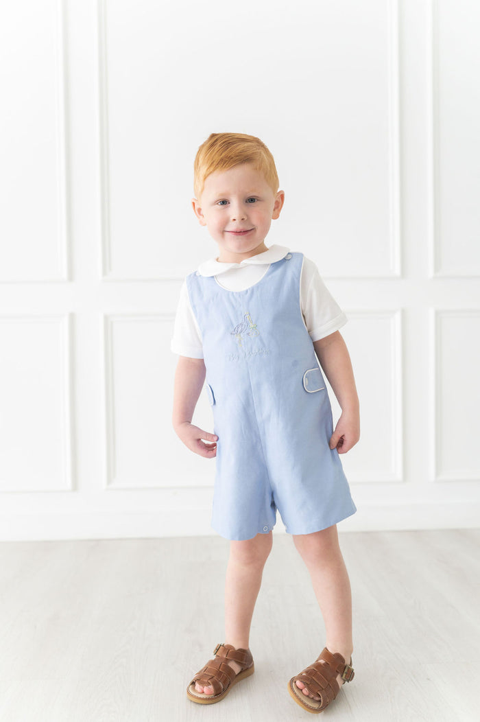 Pair the Big Brother Stork Jon Jon with a Peter Pan Collar Shirt for a polished and complete look.