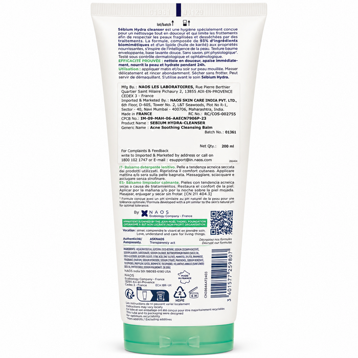 Bioderma Sebium Hydra Soothing Balm Cleanser