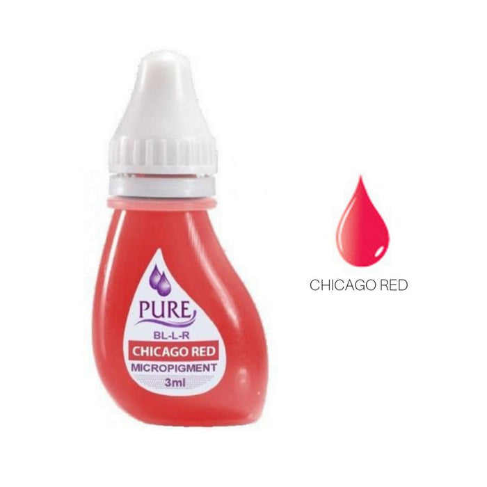 Biotouch Chicago Red Permanent Makeup Pigment 3ml - Safe Iron Oxide Formula for Long-Lasting Color - SD Cosmetics Care