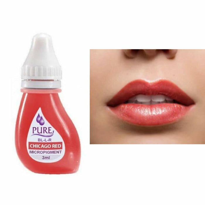 Biotouch Chicago Red Permanent Makeup Pigment 3ml - Safe Iron Oxide Formula for Long-Lasting Color - SD Cosmetics Care