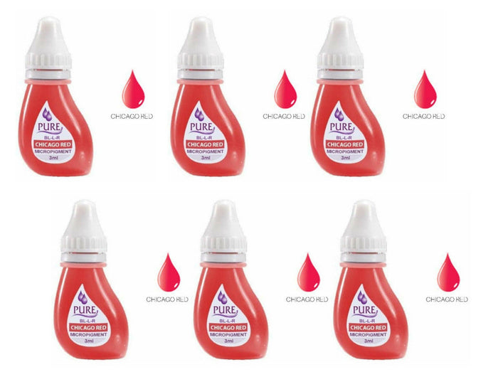 Biotouch Chicago Red Permanent Makeup Pigment 3ml - Safe Iron Oxide Formula for Long-Lasting Color - SD Cosmetics Care