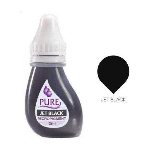 Biotouch Pure Pigment JET BLACK Permanent Makeup 3ml × 1 bottle - SD Cosmetics Care