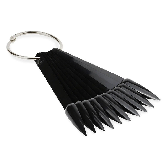 Black Stiletto Colour Display Fan - Pack of 50   Naio Nails