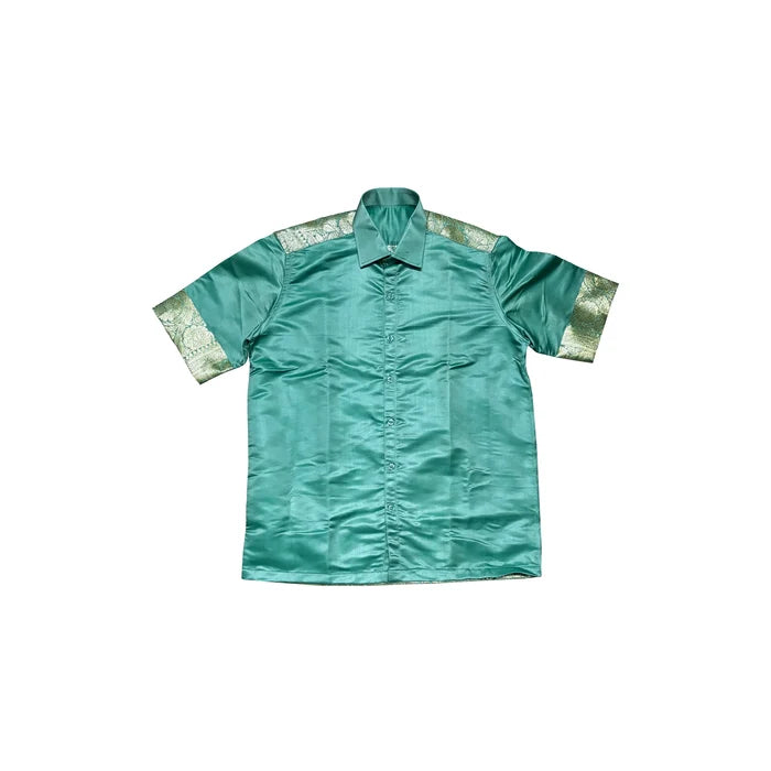 Blue Brocade Shirt