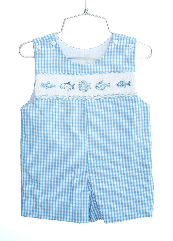 Blue Fish Smocked Benjamin Jonjon