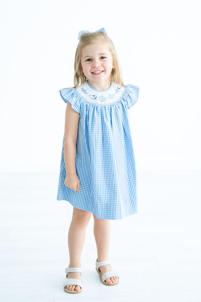 Blue Fish Smocked Helen Dress