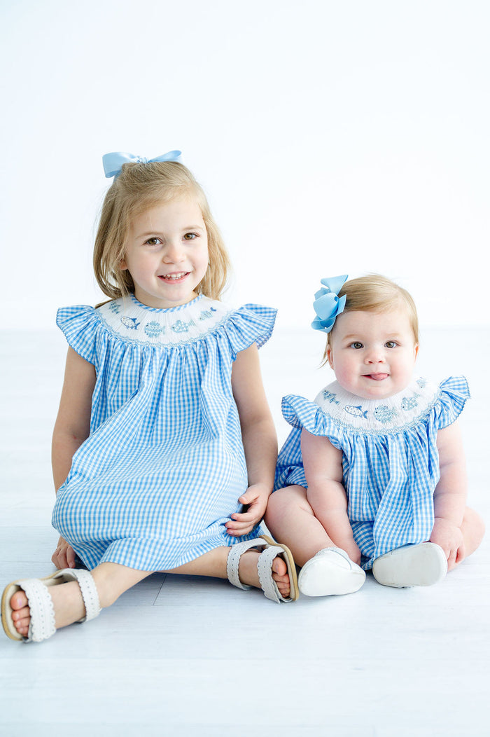 Blue Fish Smocked Helen Dress