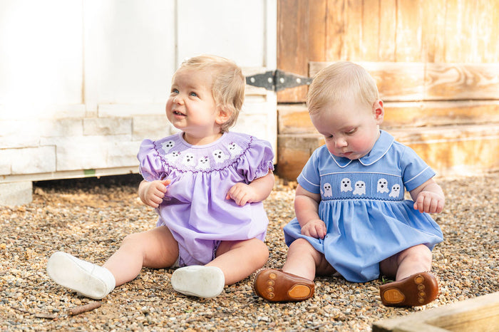 Blue Ghosts Smocked Henry Bubble