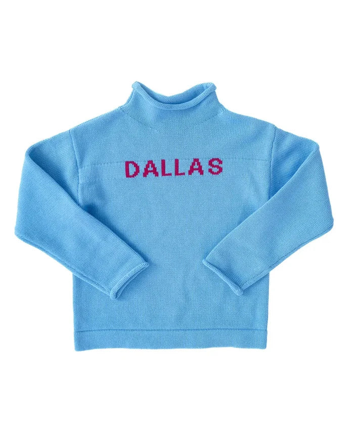 Blue Personalized Knit Sweater