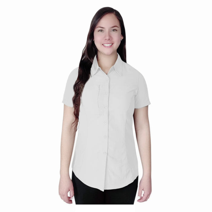 Blusa Trekking Ripstop Manga Corta UPF50 Fénec Mujer