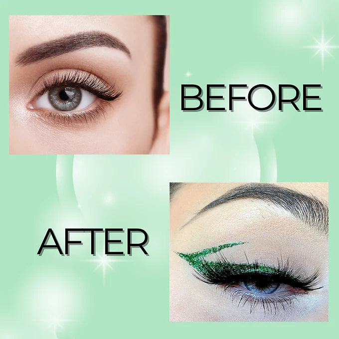 BOBI Glitter Eyeliner Green | Diamond Sparkle Finish | Waterproof Long Wear