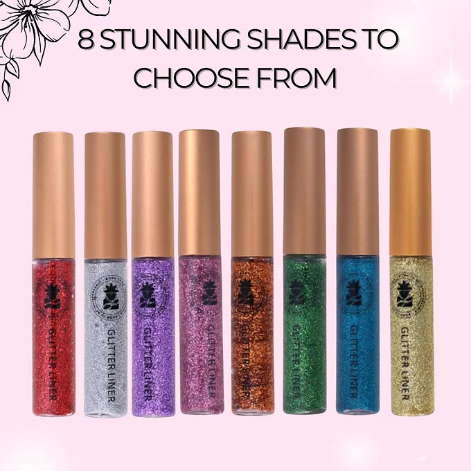 BOBI Glitter Eyeliner Pink | Diamond Sparkle Finish | Waterproof Long Wear