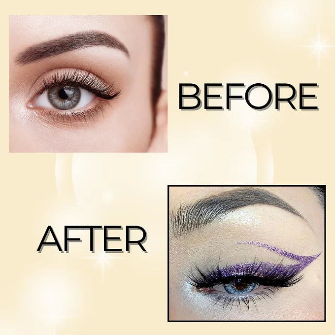 BOBI Glitter Eyeliner Purple | Diamond Sparkle Finish | Waterproof Long Wear