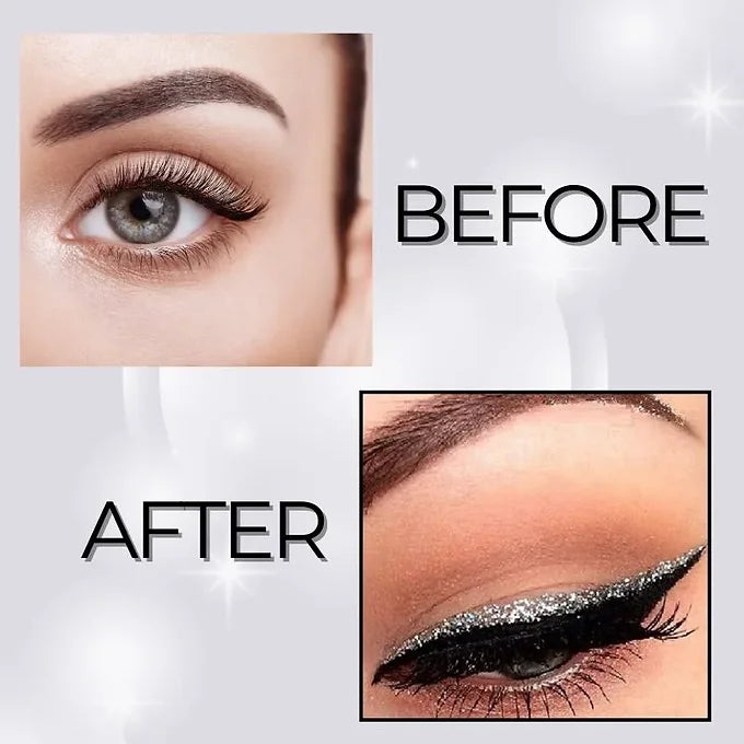 BOBI Glitter Eyeliner Silver | Diamond Sparkle Finish | Waterproof Long Wear