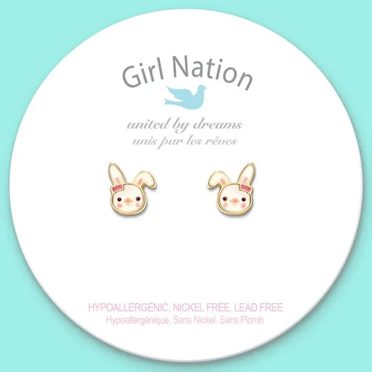 Bouncy Bunny Cutie Stud Earrings