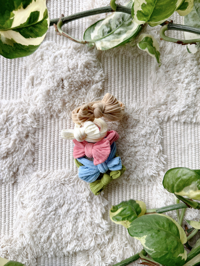 Bow Seamless Hair Ties - Summer Flowers