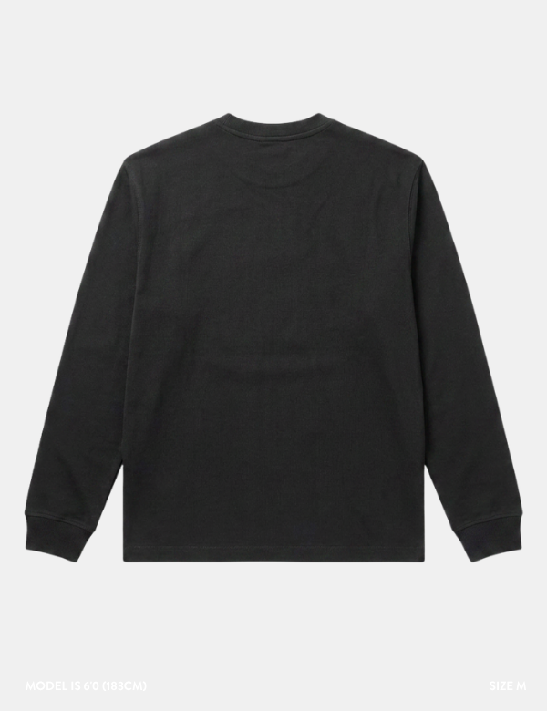 Brad Long Sleeve Henley - Black