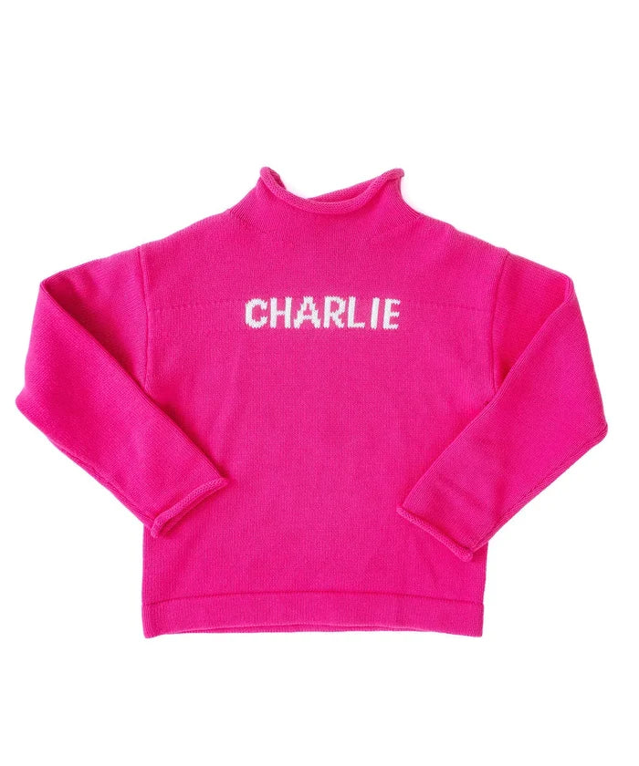Pink Personalized Sweater - Custom Knit
