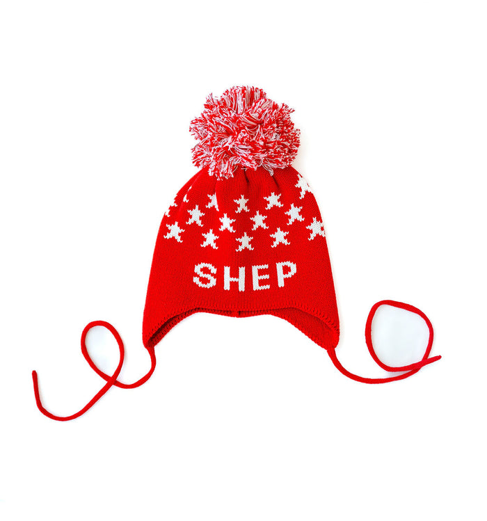 Bright Red Custom Knit Toboggan Hat