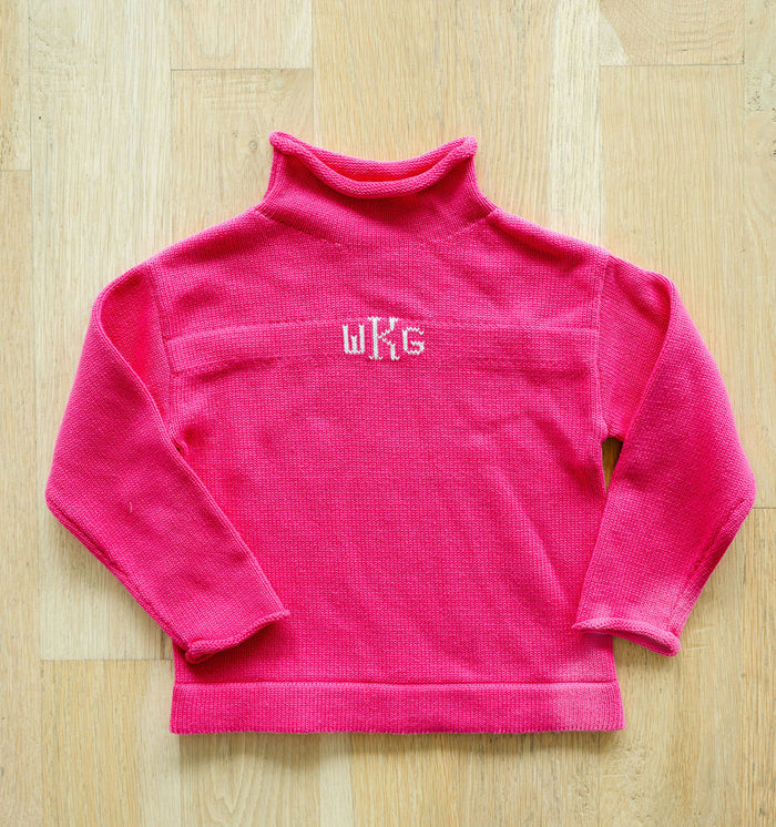 Bright Red Personalized Knit Sweater