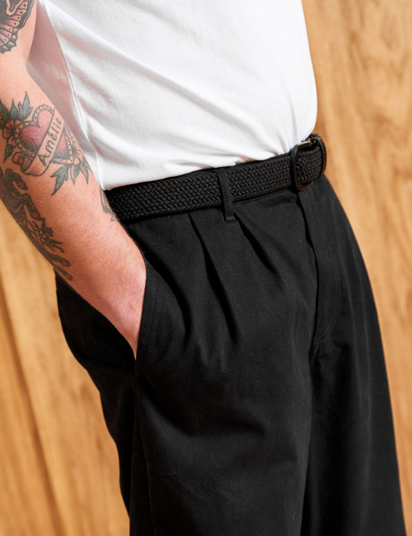 Brooklyn Pleated Pant - Black