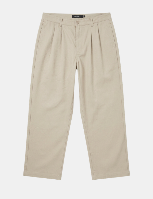 Brooklyn Pleated Pant - Stone