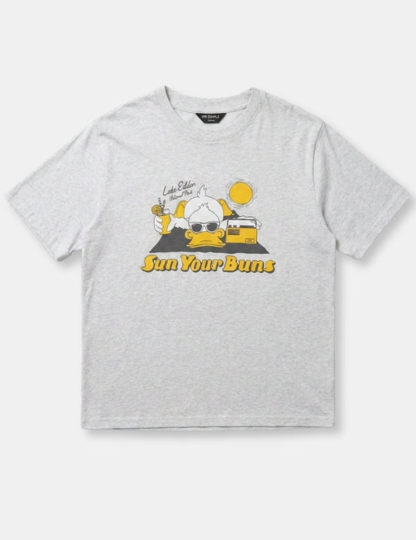 Buns Heavyweight Short sleeve Tee - Grey Marle