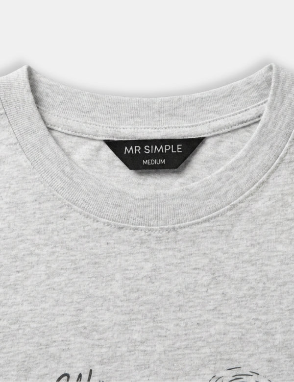 Buns Heavyweight Short sleeve Tee - Grey Marle