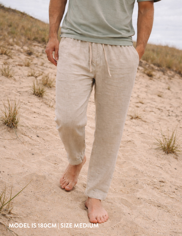Burbank Linen Pant - Natural
