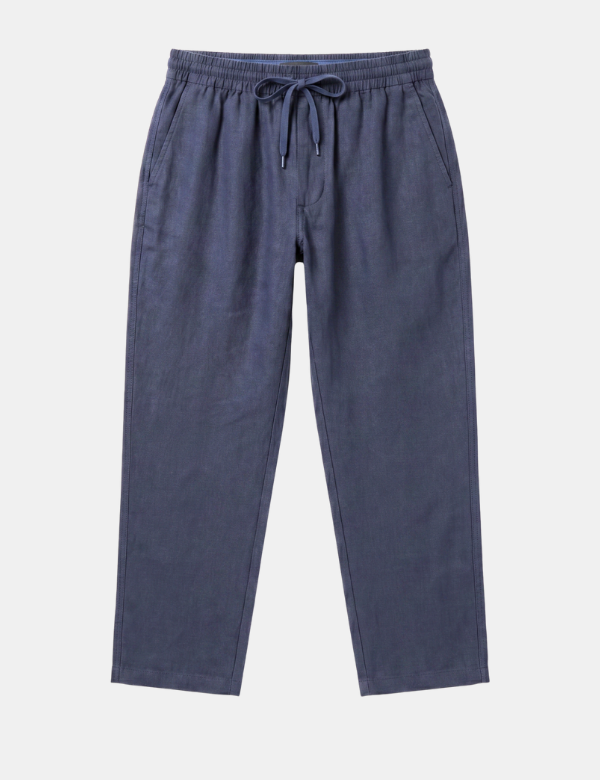 Burbank Linen Pant - Navy