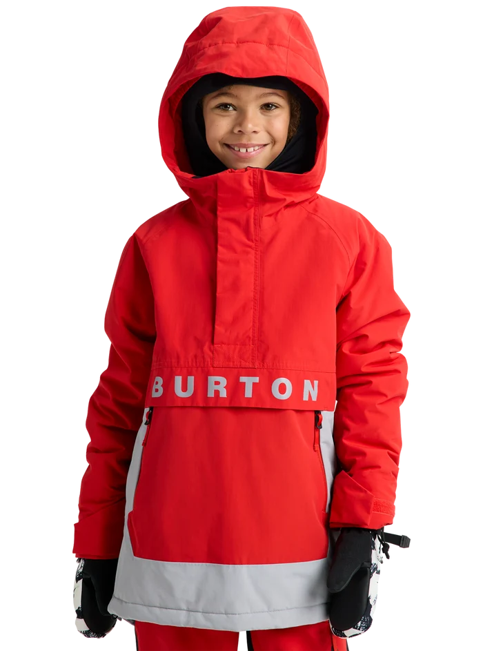 Product image of Kids' Burton Frostner 2L Anorak Jacket[Variant:Flame Scarlet / Silver Sconce]
