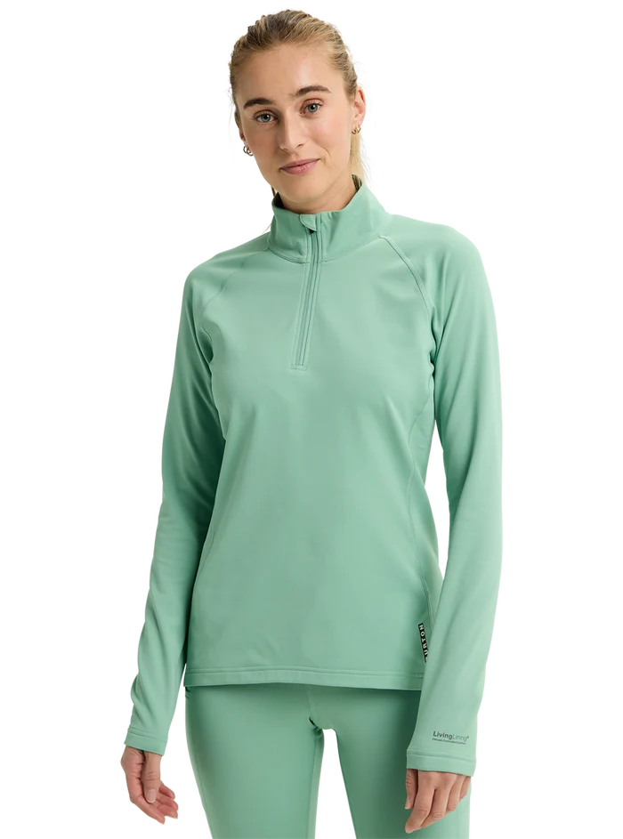 Product image of Women's Burton Heavyweight X Base Layer Quarter-Zip Shirt[Variant:Soft Sage]