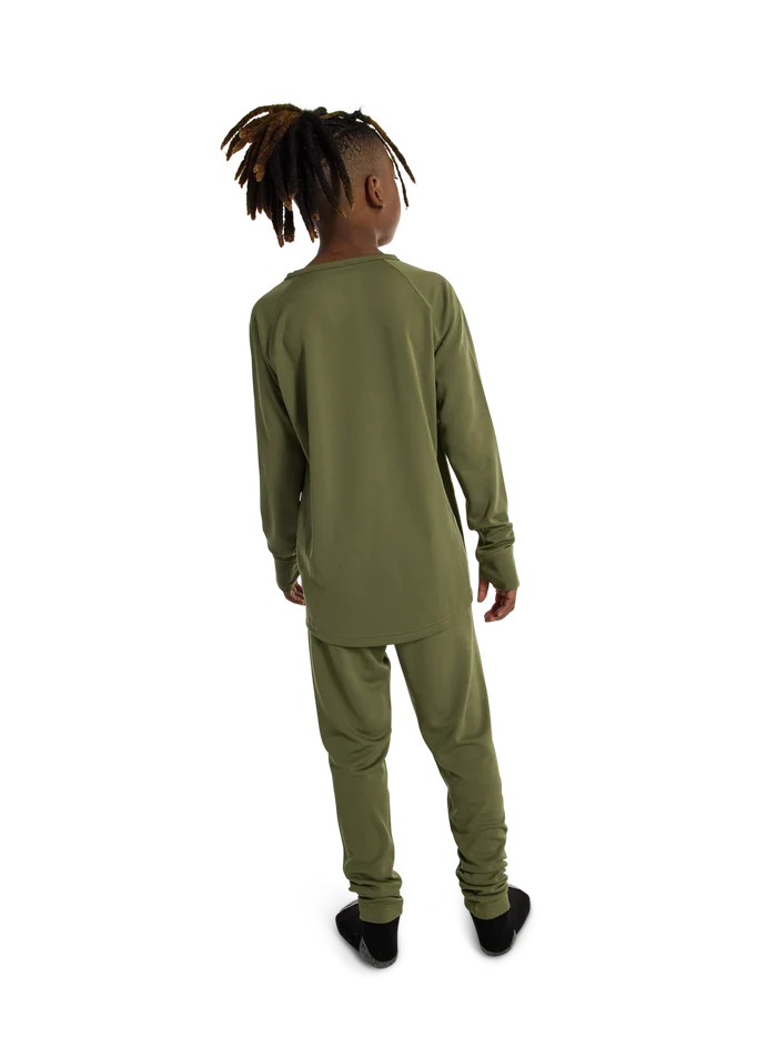 Product image of Kids' Burton Lightweight Base Layer Set[Variant:Forest Moss]