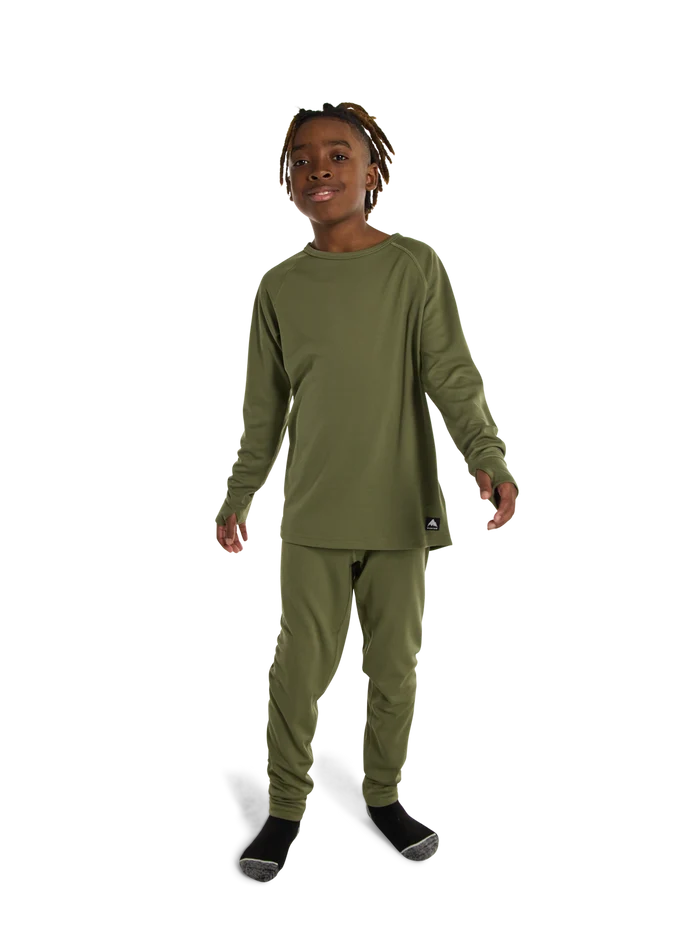 Product image of Kids' Burton Lightweight Base Layer Set[Variant:Forest Moss]