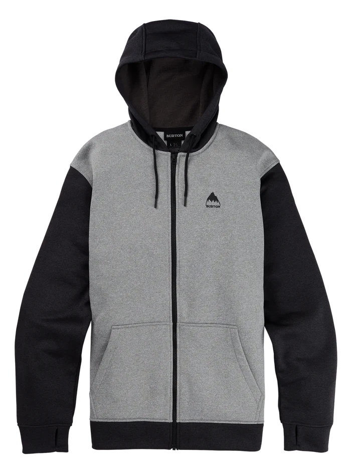 Product image of Men's Burton Oak Full-Zip Hoodie[Variant:Gray Heather / True Black]