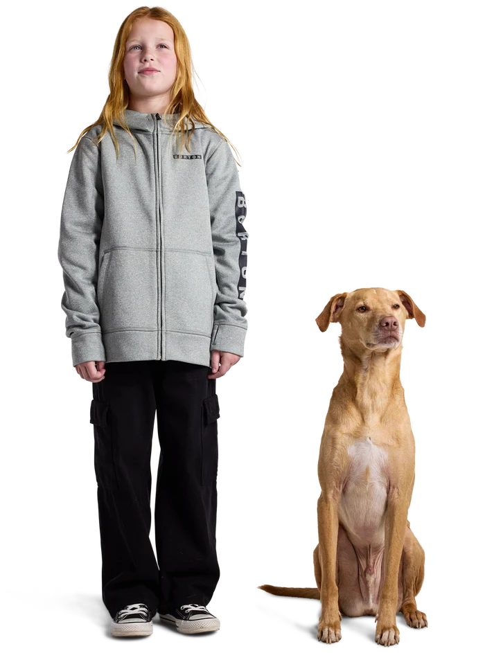 Product image of Kids' Burton Oak Full-Zip Hoodie[Variant:Gray Heather]