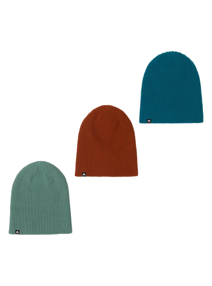 Product image of Burton Recycled DND Beanie (3 Pack)[Variant:Chestnut Brown / Blue Teal / Soft Sage]