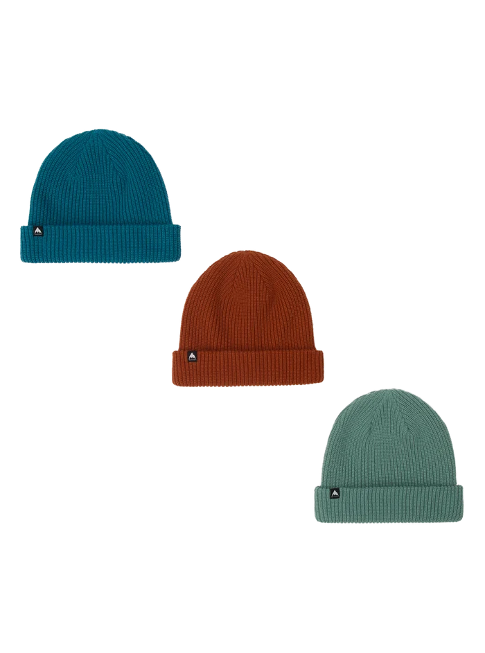 Product image of Burton Recycled DND Beanie (3 Pack)[Variant:Chestnut Brown / Blue Teal / Soft Sage]