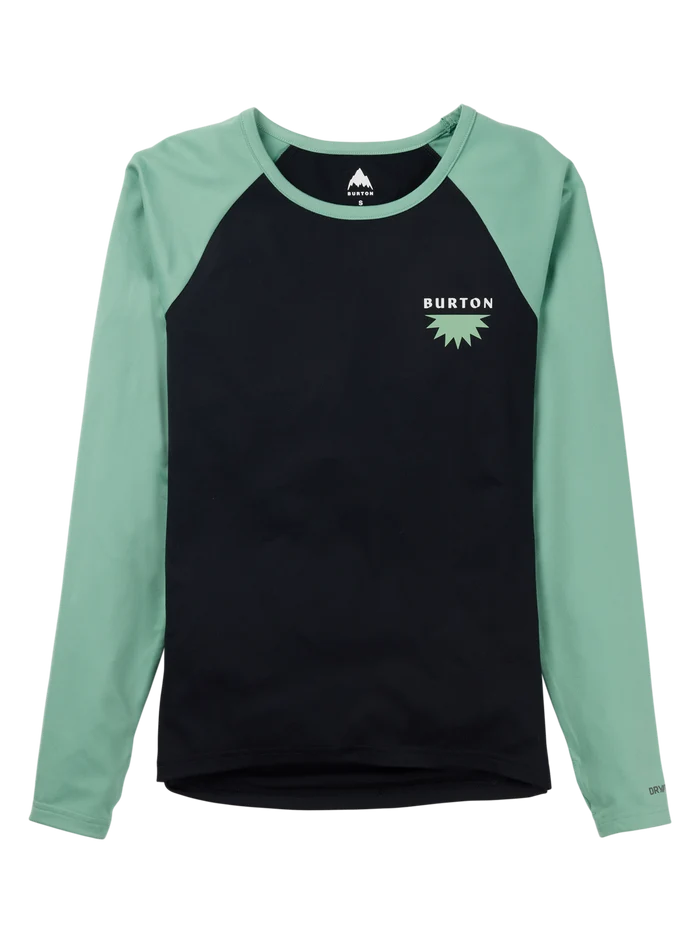 Product image of Women's Burton Roadie Base Layer Tech T-Shirt[Variant:True Black / Soft Sage]