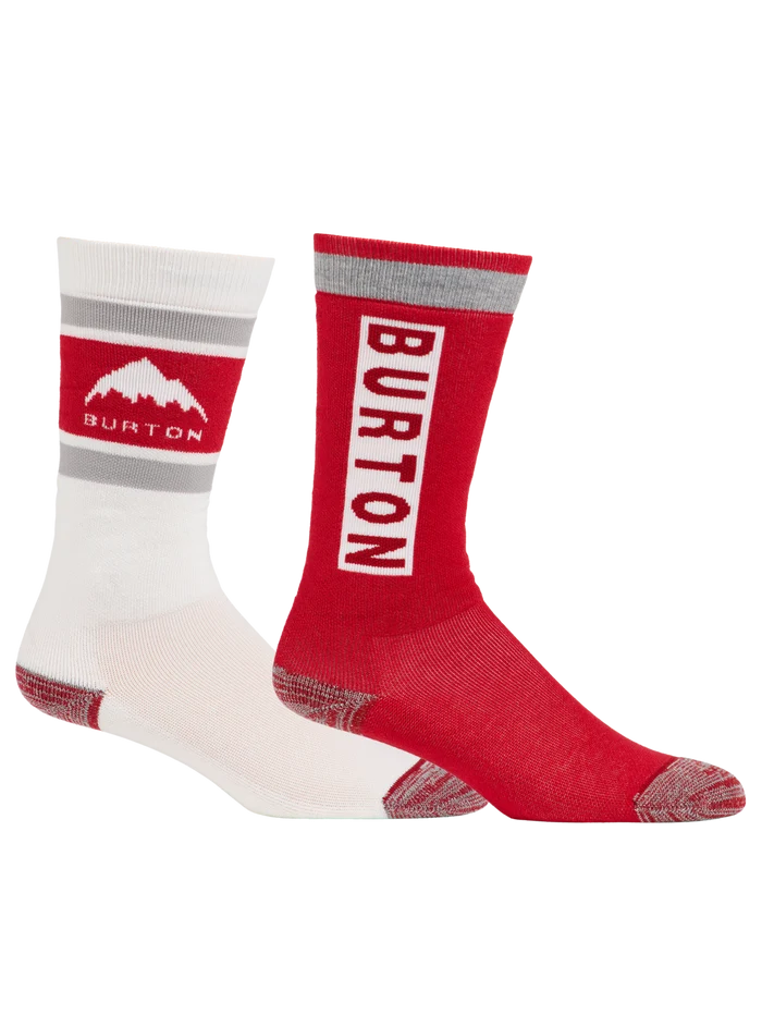 Product image of Kids' Burton Weekend Midweight Socks (2 Pack)[Variant:Flame Scarlet]