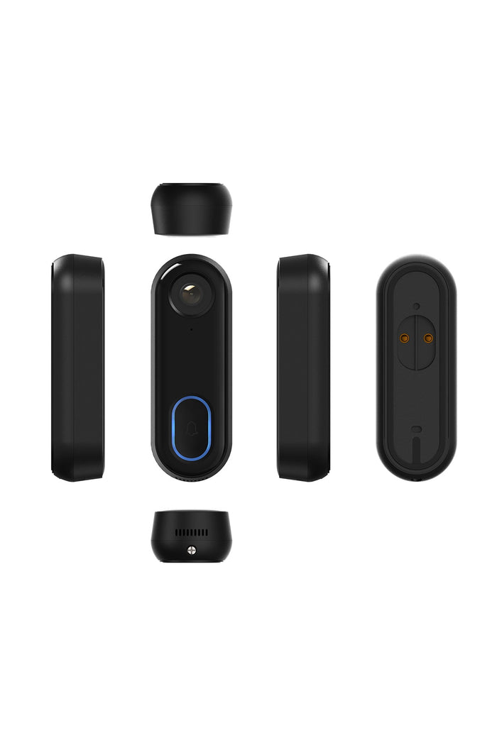 Calex Smart Doorbell with Camera - Full HD - Incl. Chime/Gong - Black