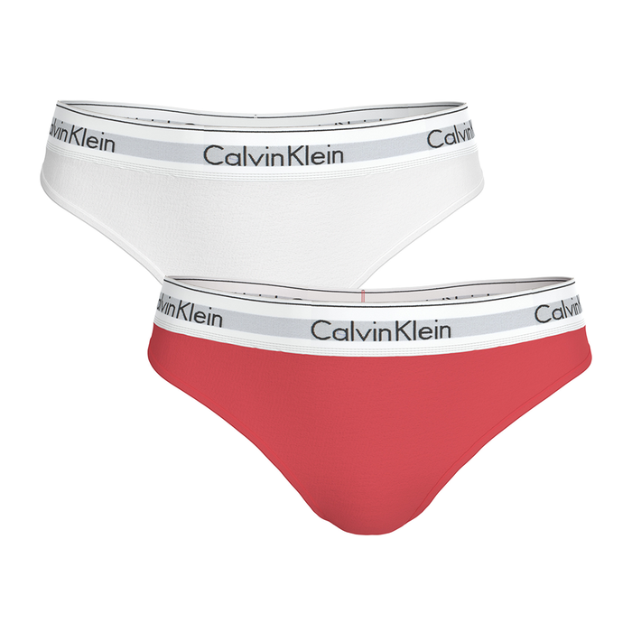Calvin Klein 2 Pack Thongs - Icon Cotton Modal