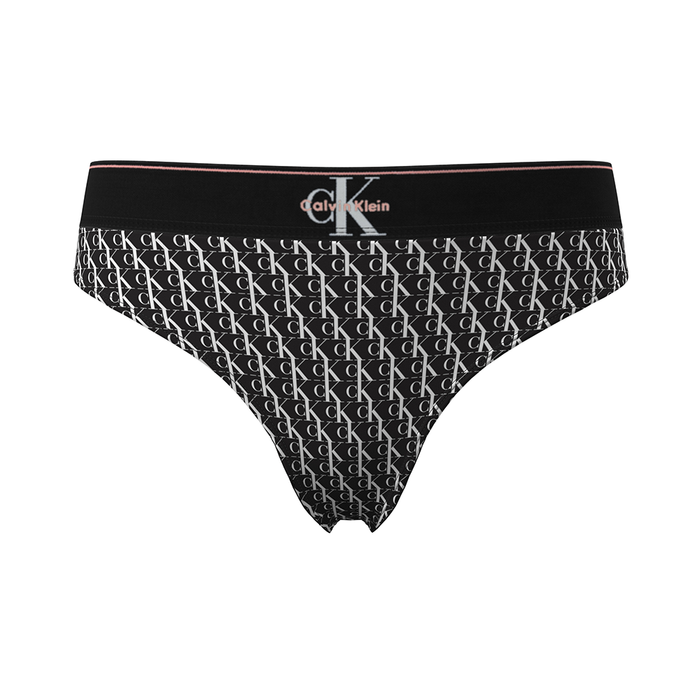 Calvin Klein Stretch Thong - Graphic Monogram Microfibre