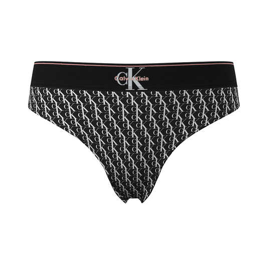 Calvin Klein Stretch Thong - Graphic Monogram Microfibre