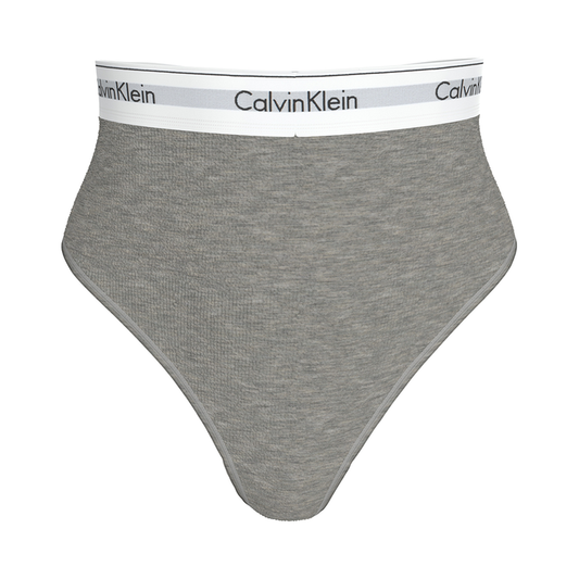 Calvin String Thong Cotton Stretch Rib Grey