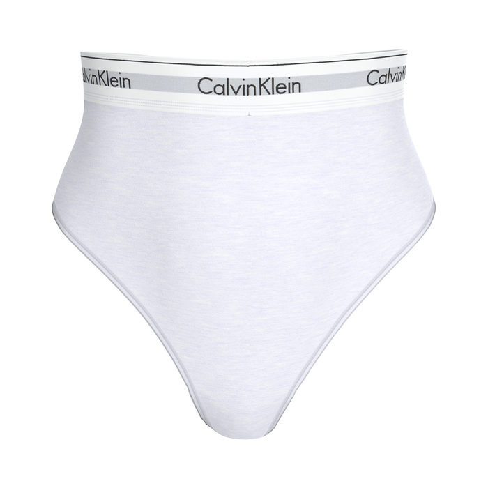 Calvin String Thong Cotton Stretch Rib White