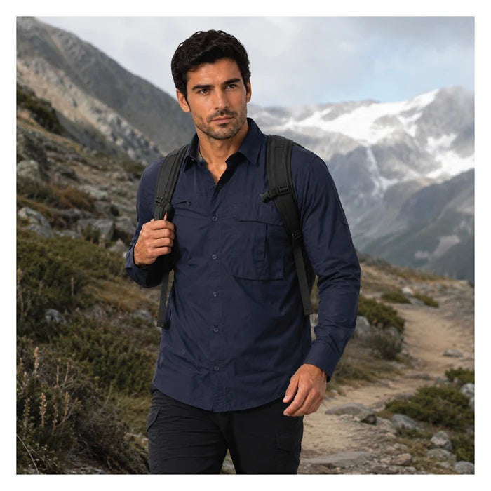 Camisa Técnica Trekking Ripstop Stretch Fénec UPF50 Hombre