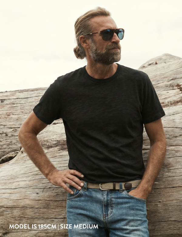 Cashmere Reginald Short Sleeve Tee - Black