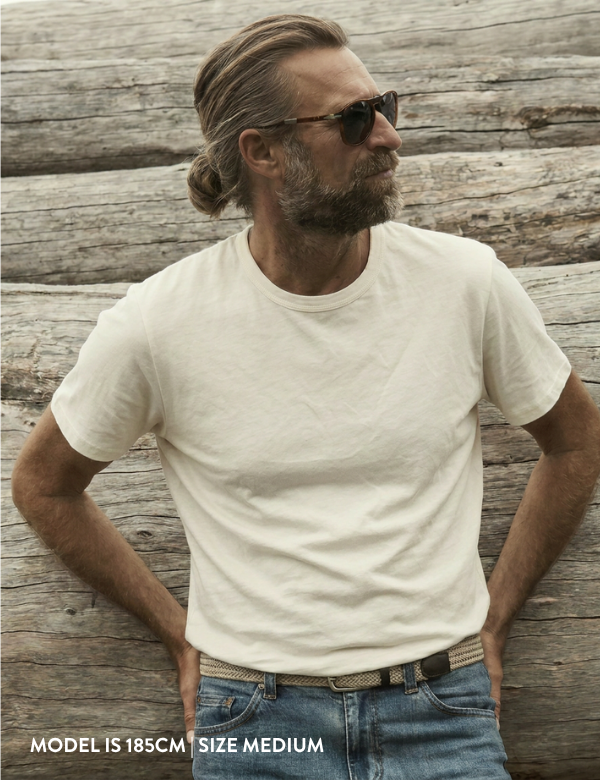 Cashmere Reginald Short Sleeve Tee - Natural