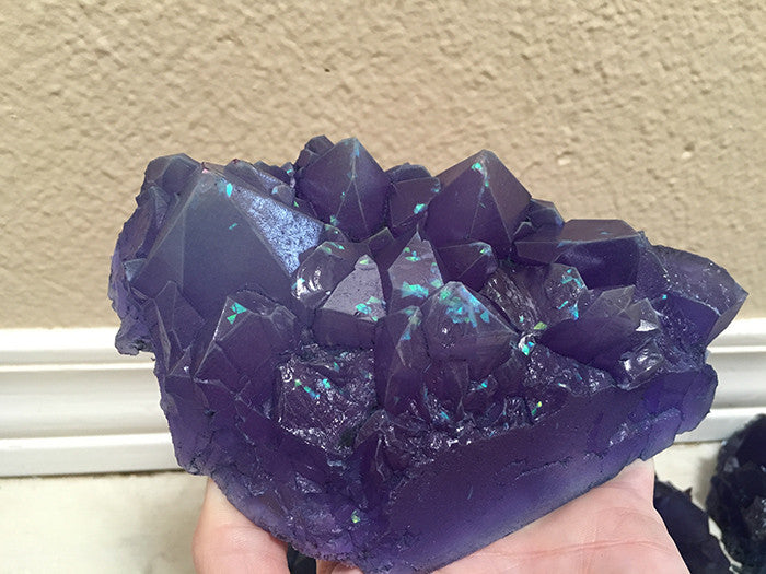 CAST URETHANE GLOW IN THE DARK WALL CRYSTAL- LARGE- ROYAL BLUE